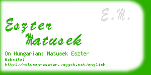 eszter matusek business card